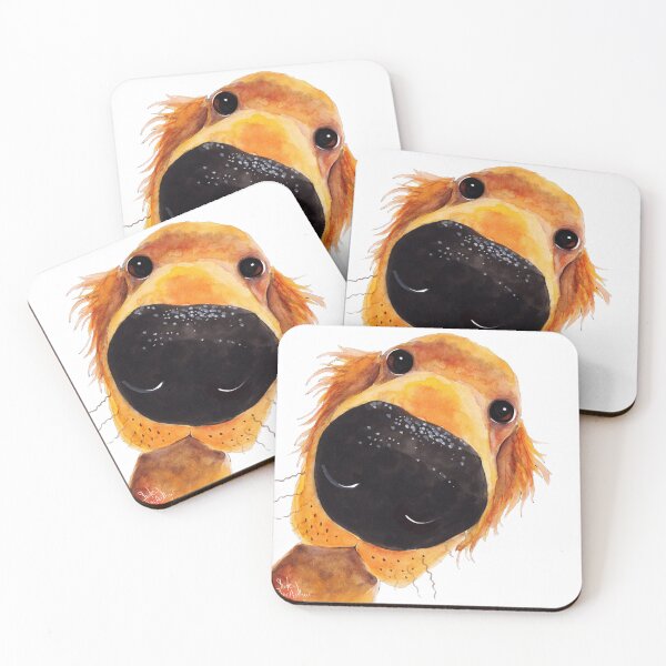 Item preview, Labrador / Golden Retriever PRiNT ' CuRiouS NoSeY DoG RaY ' BY SHiRLeY MacARTHuR designed and sold by Shirley MacArthur Art.