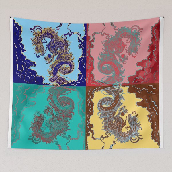 Item preview, Pop-Art Inspired Dragon Pattern designed and sold by Brooksie Fontaine.