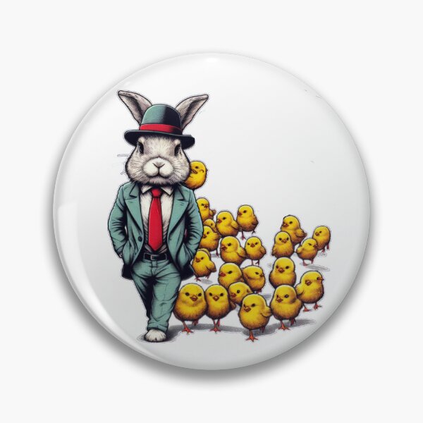 Item preview, official rabbit with chicks Easter Funny animals  designed and sold by Expressions-Sel.