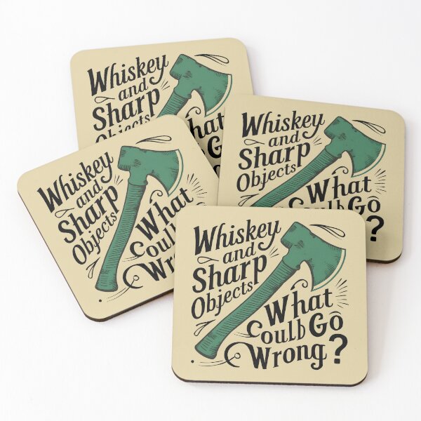 Item preview, Whiskey and Sharp Objects. What could go wrong? Funny Axe Throwing Lover designed and sold by bluel_evin.