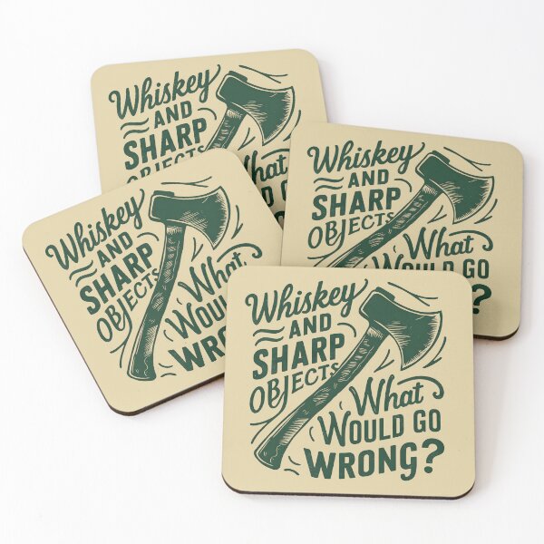 Item preview, Whiskey and Sharp Objects. What could go wrong? Funny Axe Throwing Lover designed and sold by bluel_evin.