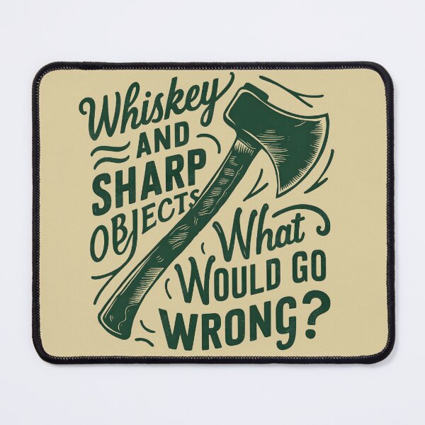 Item preview, Whiskey and Sharp Objects. What could go wrong? Funny Axe Throwing Lover designed and sold by bluel_evin.