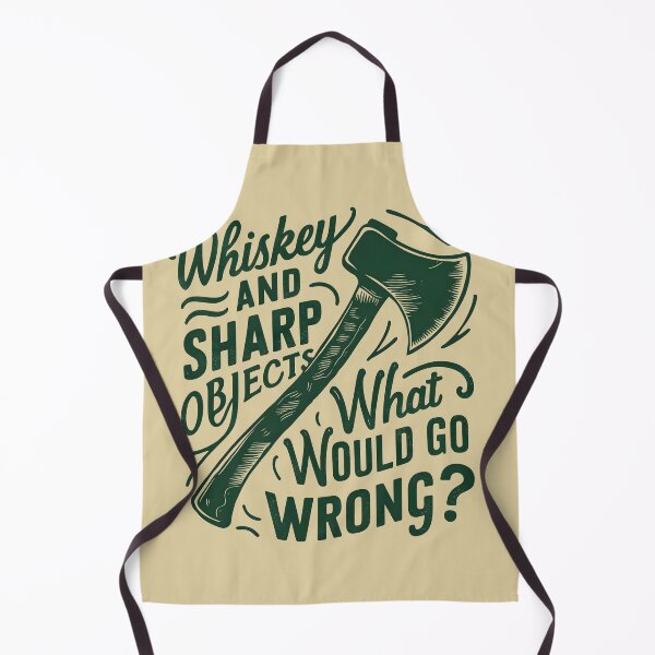 Item preview, Whiskey and Sharp Objects. What could go wrong? Funny Axe Throwing Lover designed and sold by FurRealStudioCo.