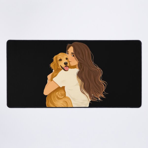Item preview, Golden retriever pet owner women, mom or mother parent art, cute puppy and his mama designed and sold by PictureUp.