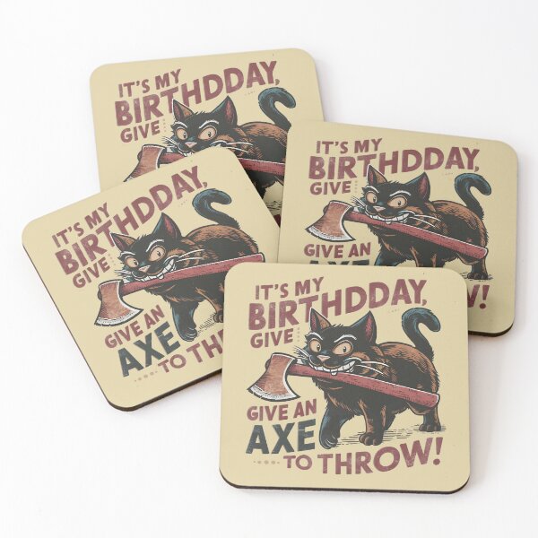 Item preview, It's My Birthday Funny Axe Throwing cat Lover Funny Axe Throwing Lover Famer Party designed and sold by bluel_evin.