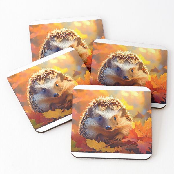 Item preview, Hedgehog Amongst Autumn Leaves designed and sold by ellenmpics.