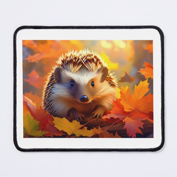 Item preview, Hedgehog Amongst Autumn Leaves designed and sold by ellenmpics.