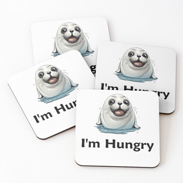 Item preview, seal cartoon im hungry designed and sold by Yeyishop.