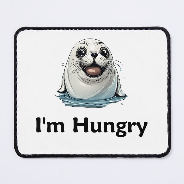 Item preview, seal cartoon im hungry designed and sold by Yeyishop.