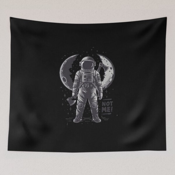 Item preview, astronaut destroy moon Funny Axe Throwing Lover designed and sold by FurRealStudioCo.