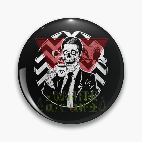 Item preview, Damn Fine Cup of Coffee, Agent Cooper, Coffee Addict, Worship Coffee, Skeleton Lover, Horror Tshirt, Halloween Sweatshirt, Bloody Floor, Black and white sticker designed and sold by SSINAMOON.
