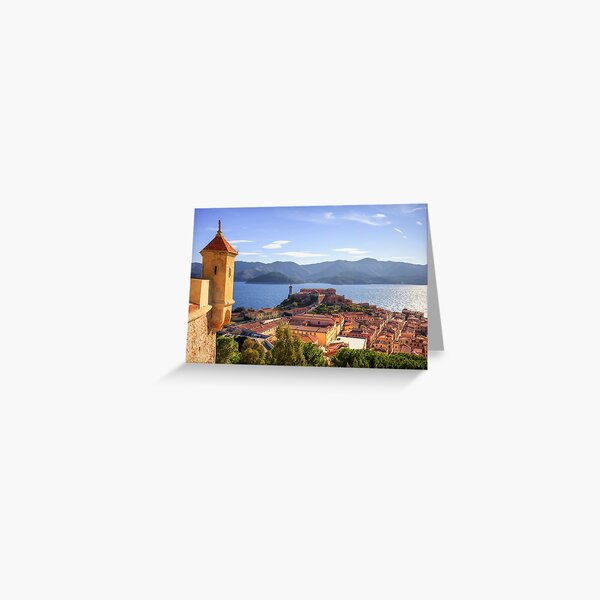 Item preview, Elba island, Portoferraio view. Lighthouse and medieval fort designed and sold by Stefano Orazzini.