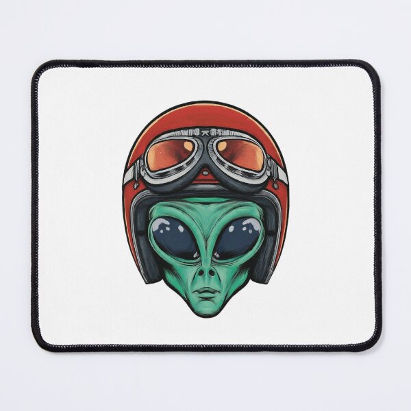 Item preview, Alien in Helmet designed and sold by TwoWheelsShop.