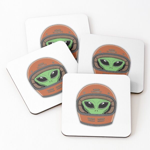 Item preview, Alien in Helmet designed and sold by TwoWheelsShop.