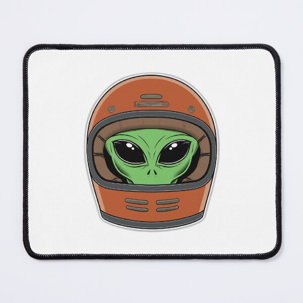 Item preview, Alien in Helmet designed and sold by TwoWheelsShop.