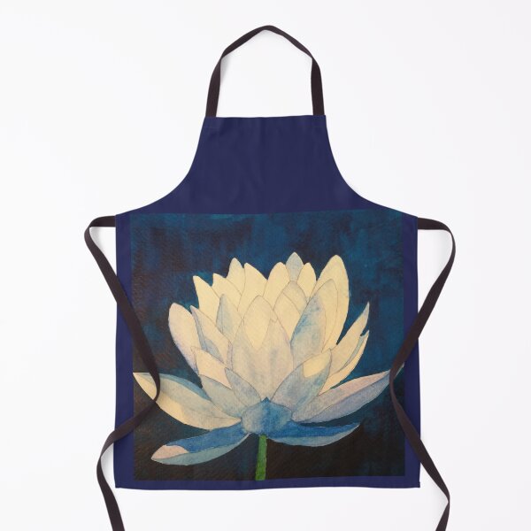 Item preview, Blue lotus waterlily watercolour flower painting designed and sold by esvb.