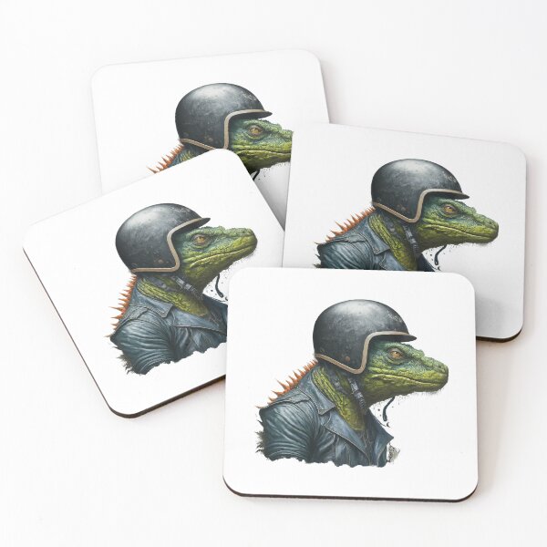 Item preview, Reptilian in Helmet designed and sold by TwoWheelsShop.
