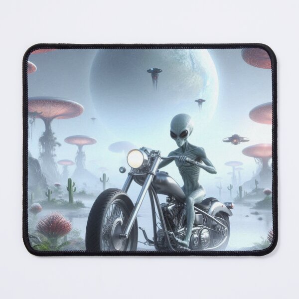 Item preview, Alien is Riding Chopper designed and sold by TwoWheelsShop.
