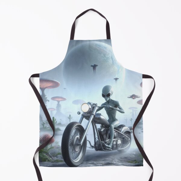 Item preview, Alien is Riding Chopper designed and sold by TwoWheelsShop.