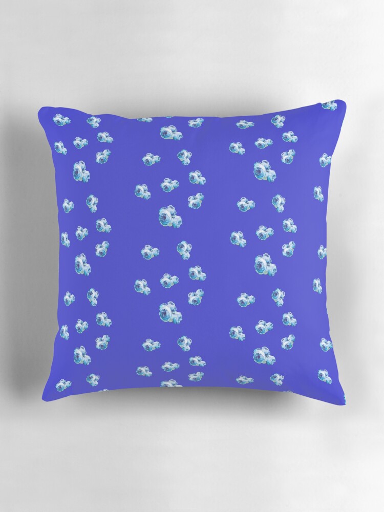 Thumbnail 3 of 4, Pillow, Blue Roses designed and sold by OlgaStudio.