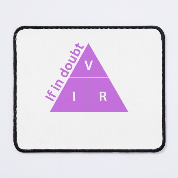 Item preview, If in Doubt Ohm's Triangle | Magenta and White Ohm's Law designed and sold by Bridget Beswick.