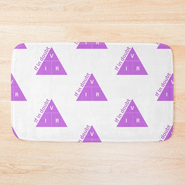 Item preview, If in Doubt Ohm's Triangle | Magenta and White Ohm's Law designed and sold by Bridget Beswick.