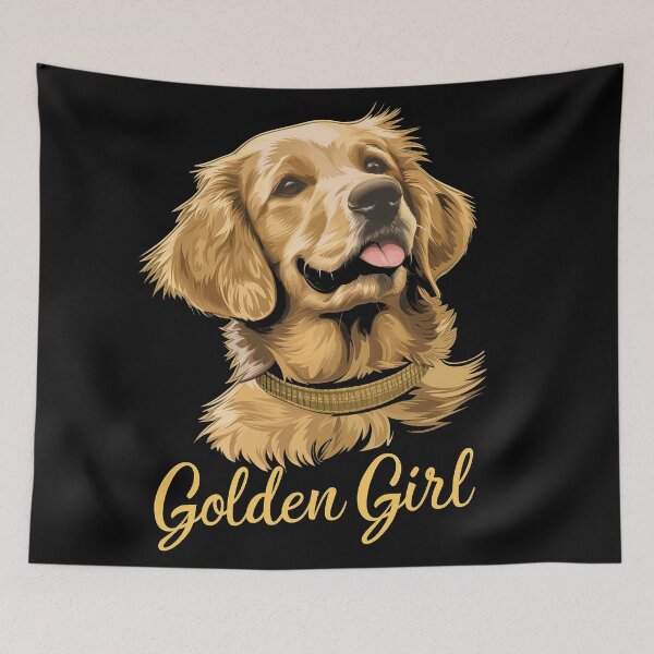 Item preview, Golden retriever girl happy dog pet smile portrait for mom or dad parent, mama lady owner designed and sold by PictureUp.