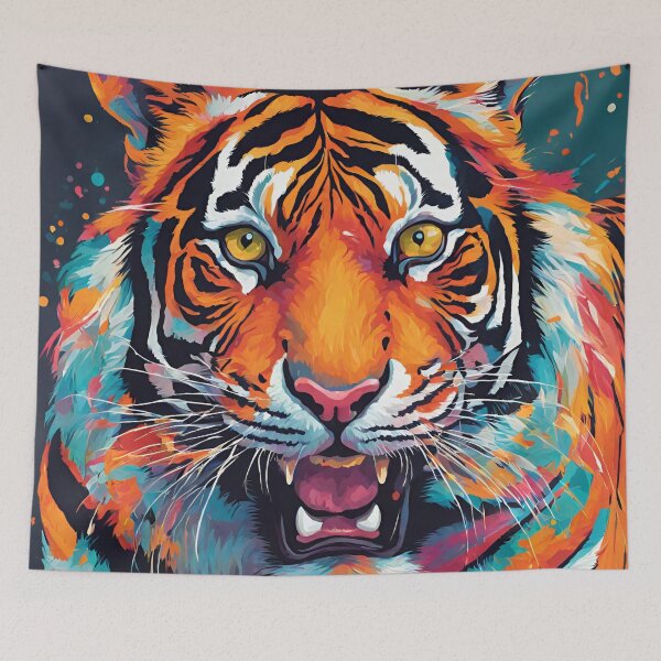 Item preview, bengal tiger growling designed and sold by Yeyishop.