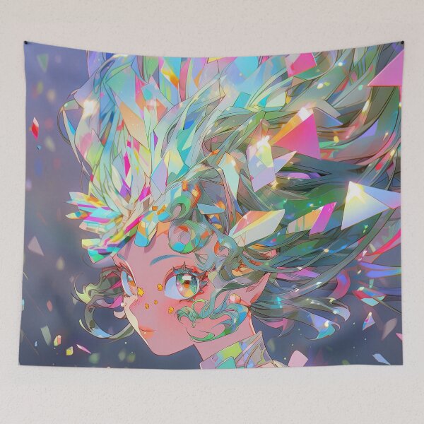 Item preview, Vibrant Crystal Shimmer Anime Girl designed and sold by bubblegoth.
