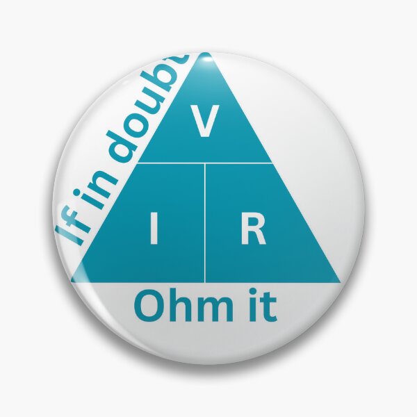 Item preview, If in Doubt Ohm It | Turquoise and White Ohm's Law designed and sold by Bridget Beswick.