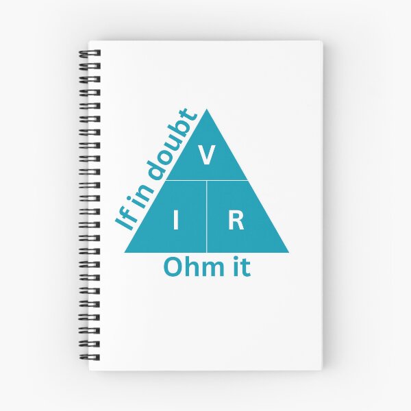 Item preview, If in Doubt Ohm It | Turquoise and White Ohm's Law designed and sold by Bridget Beswick.