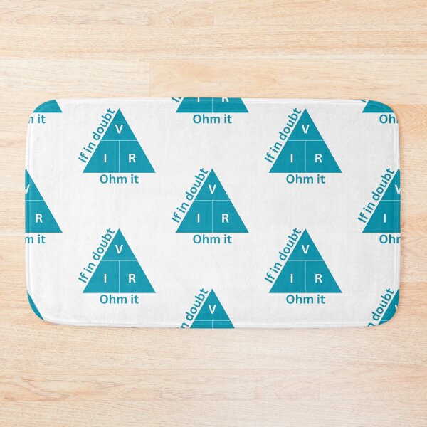 Item preview, If in Doubt Ohm It | Turquoise and White Ohm's Law designed and sold by Bridget Beswick.