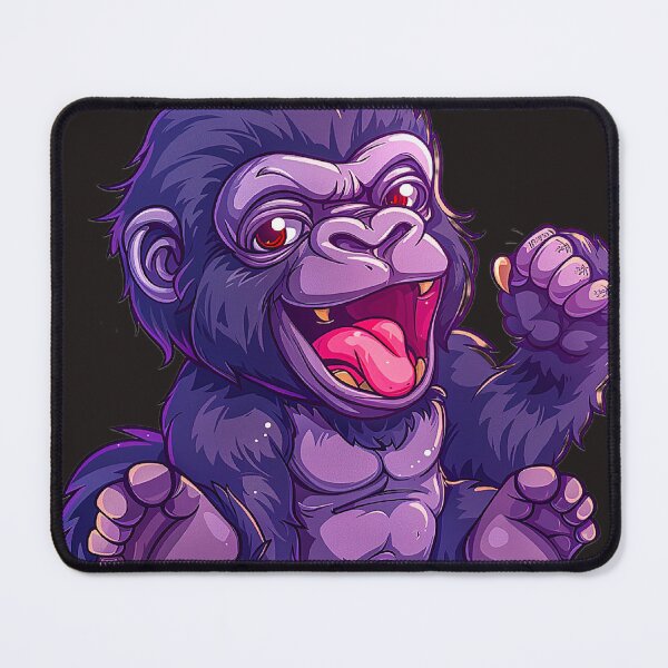 Item preview, Title: Playful Purple Monkey with a Big Smile designed and sold by MYTHIC PEEL STICKERS.