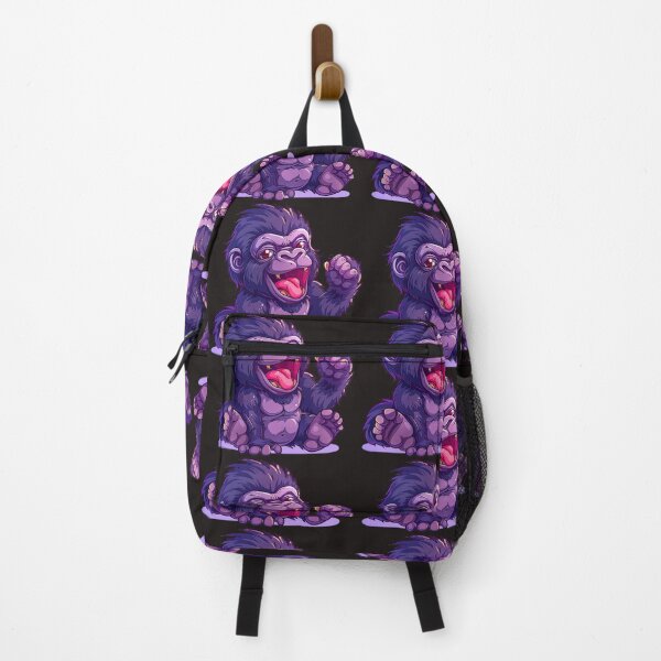 Item preview, Title: Playful Purple Monkey with a Big Smile designed and sold by MYTHIC PEEL STICKERS.