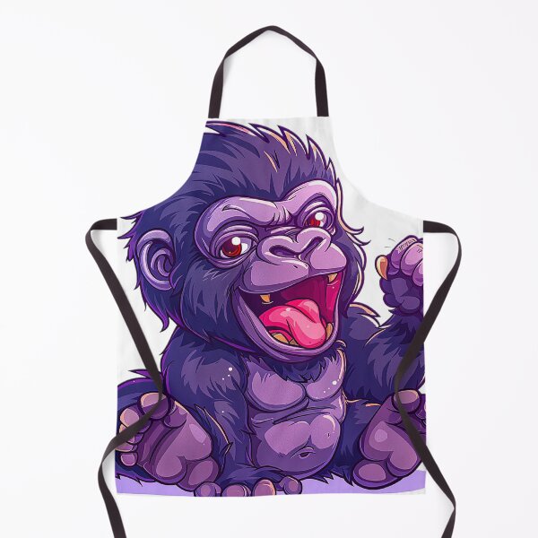 Item preview, Title: Playful Purple Monkey with a Big Smile designed and sold by MYTHIC PEEL STICKERS.