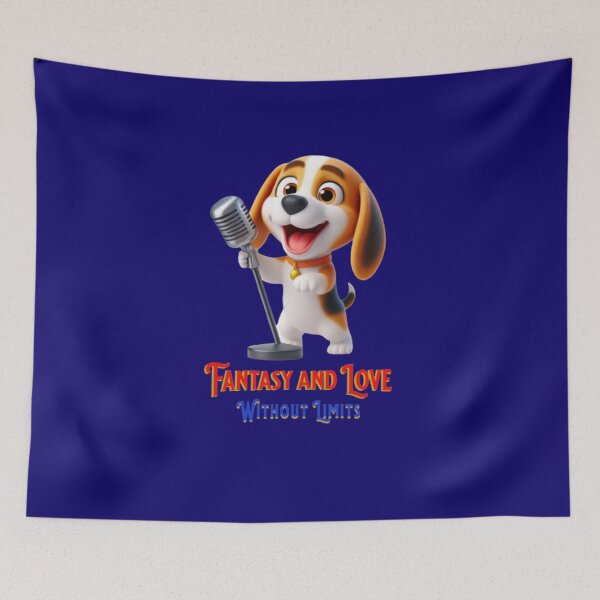 Item preview, Fantasy and Love. Beagle dog singing. designed and sold by I-love-music.