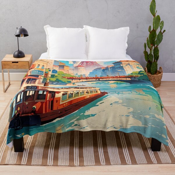 Item preview, Urban Oasis: Navigating Timeless City Waters designed and sold by ArtComixHaven.