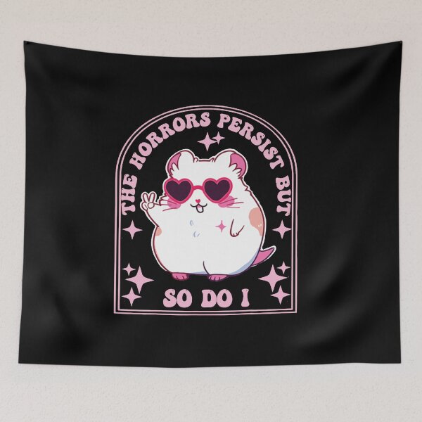 Item preview, The Horrors Persist But So Do I Pink Style designed and sold by CHAKSTYLE.
