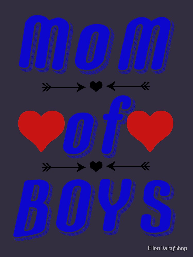Mom of Boys Shirt Tees For Mothers by EllenDaisyShop