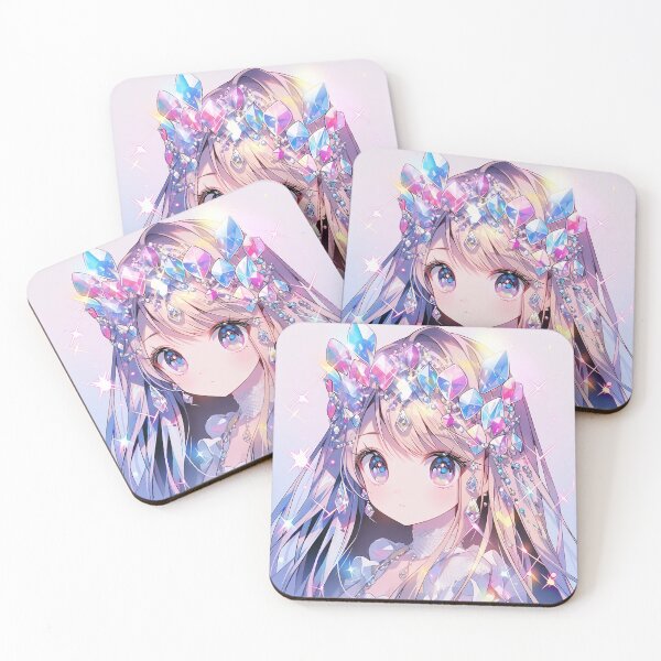 Item preview, Radiant Crystal Sparkle Tiara Anime Girl designed and sold by bubblegoth.