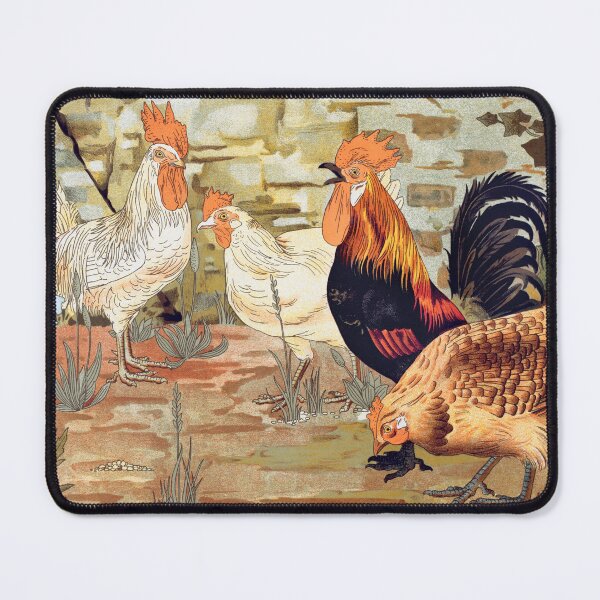 Item preview, Chicken Wall Art, Chicken Print,1897 Chickens by Maurice Pillard Verneui designed and sold by Losthorsedesign.