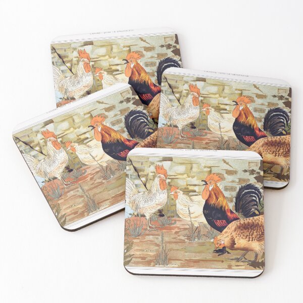Item preview, Chicken Wall Art, Chicken Print,1897 Chickens by Maurice Pillard Verneui designed and sold by Losthorsedesign.