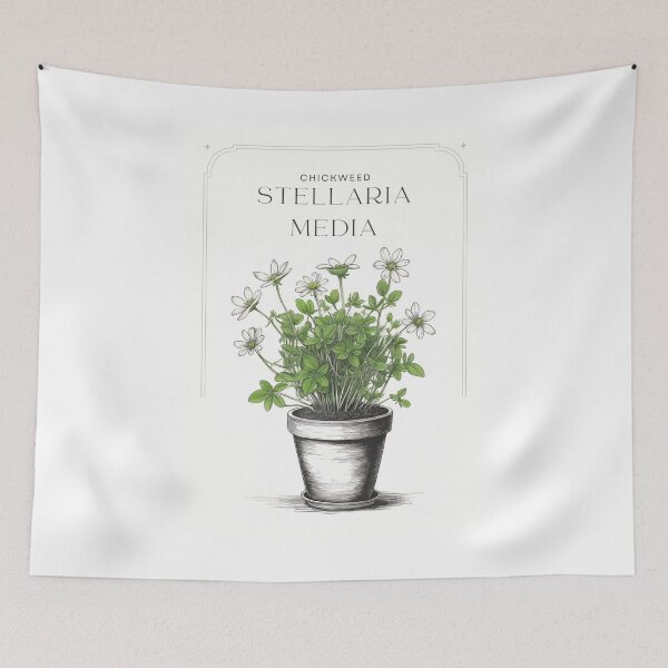 Item preview, Stellaria media Chickweed Vintage sketch by CallisC Arts ⭐⭐⭐⭐⭐ designed and sold by CallisC-Arts.