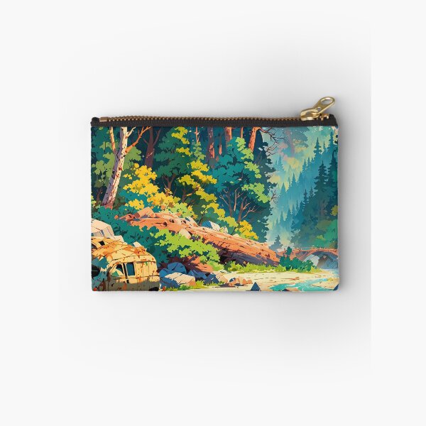 Item preview, Abandoned Tranquility: Vintage Van by a Forested River designed and sold by ArtComixHaven.
