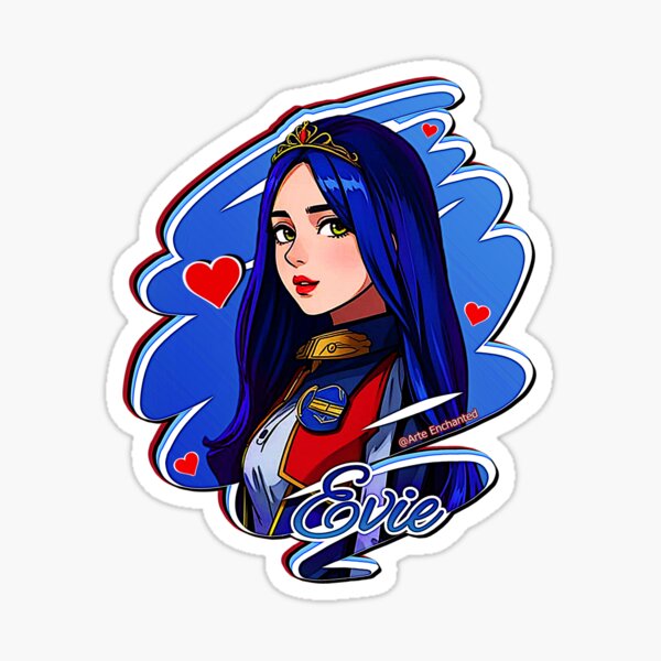 Item preview, Evie Blue Princess - Descendants 3 Manga Anime Cartoon Pop Art Style  designed and sold by Arte Enchanted.
