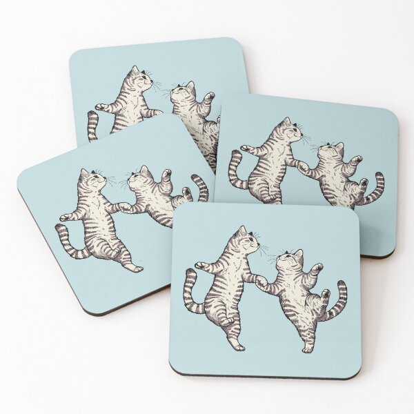 Item preview, The Dancing Tabby Cats designed and sold by KilkennyCat Art.