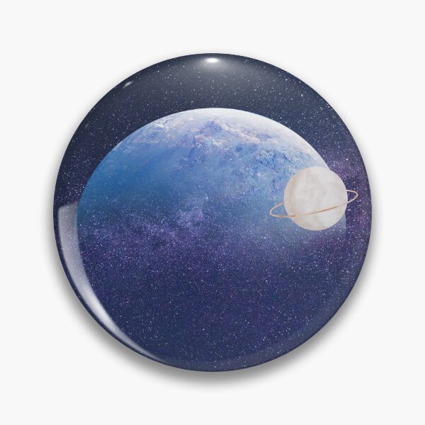 Artikelvorschau, Blauer und weißer Planet in der Galaxie entworfen und verkauft von WhiteSoftPetals.