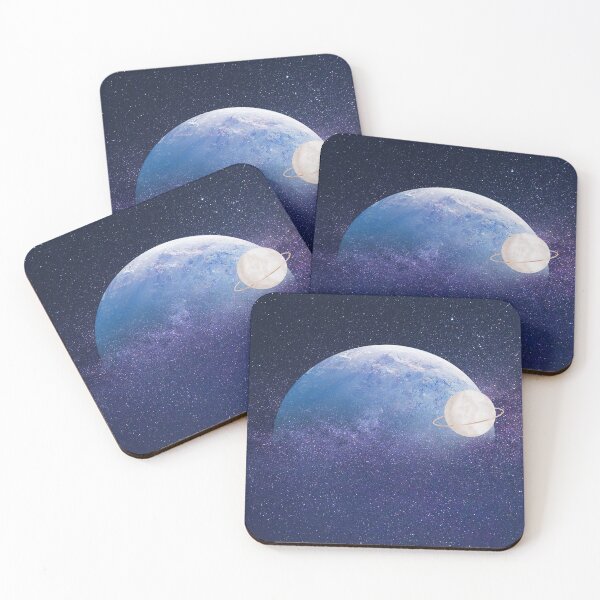 Item preview, Blue and White Planet in Galaxy designed and sold by WhiteSoftPetals.