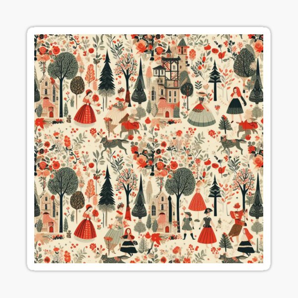 Item preview, Timeless Tales Vintage Red Riding Hood Art | Fairytale Tapestry designed and sold by litchick1977.