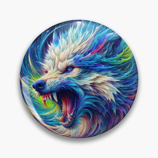 Item preview, Colorful Abstract Wolf Logo designed and sold by PixelCraftDSG.